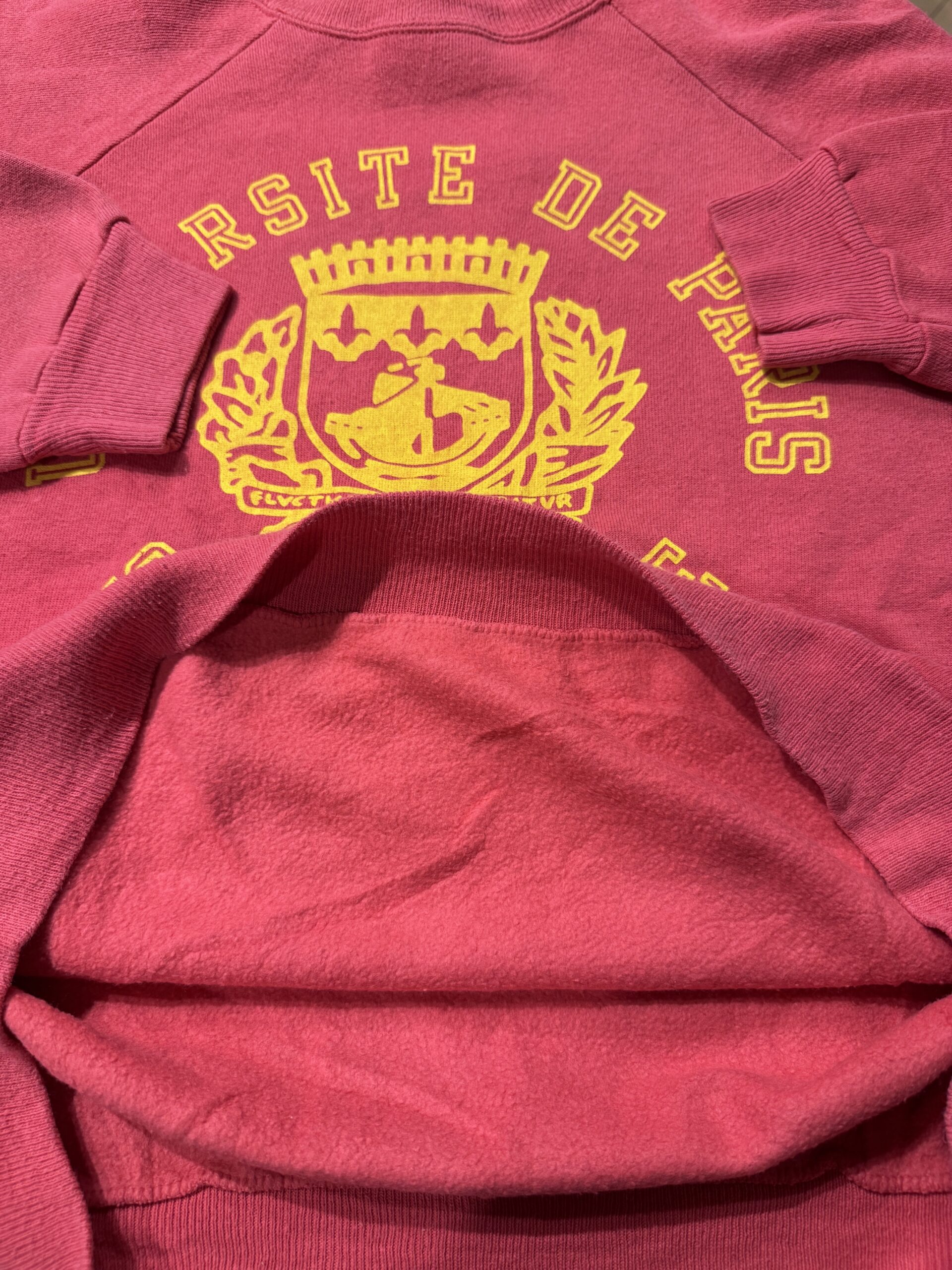 Hanes Her Way Sorbonne スウェットのふわふわした裏起毛のアップ