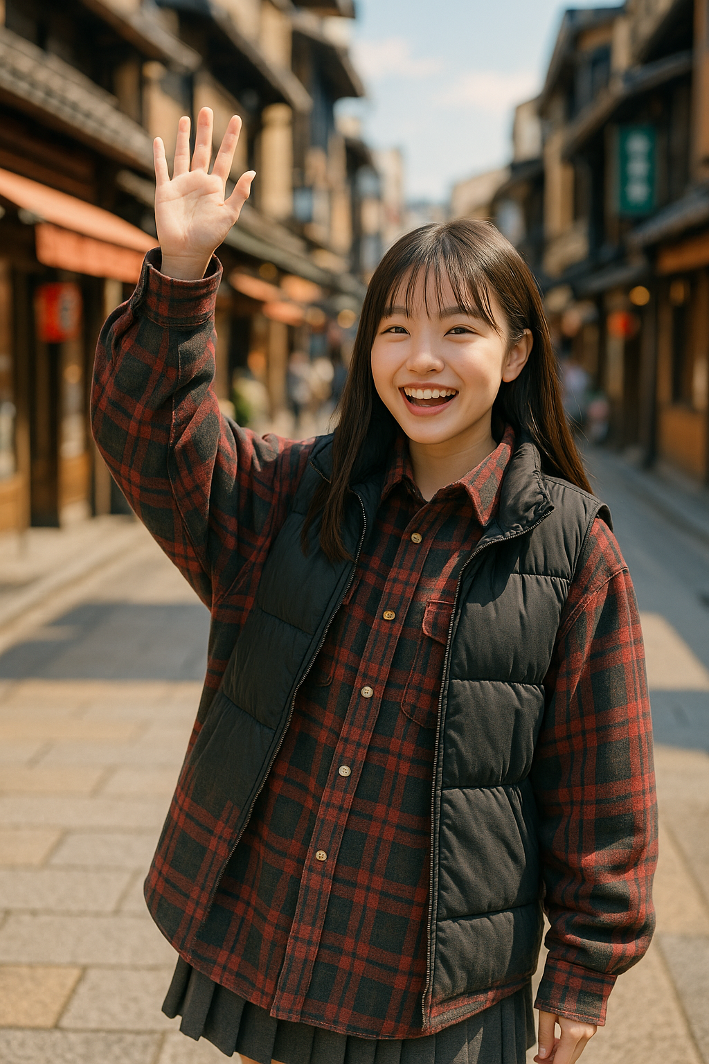 女性モデル CHAPS 着用