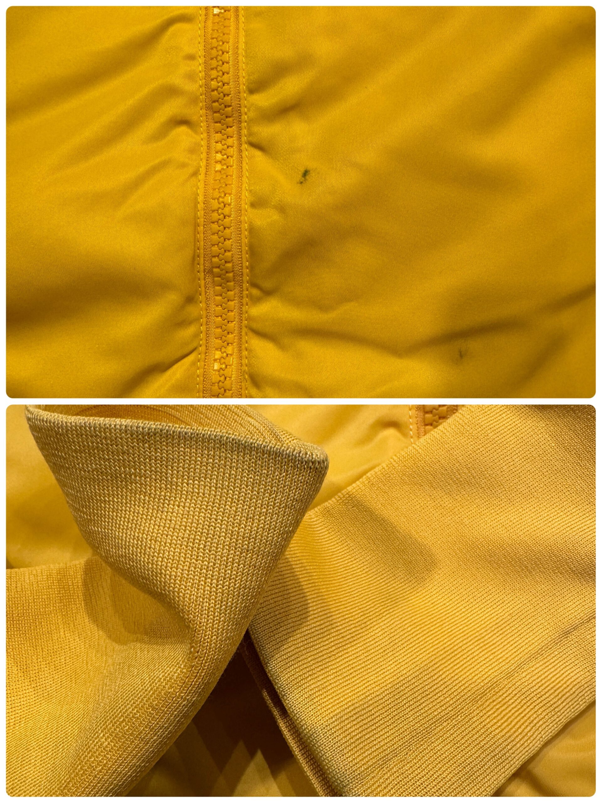 NIKE NSW ロング丈ナイロンジャケット フロント部分の薄い汚れ