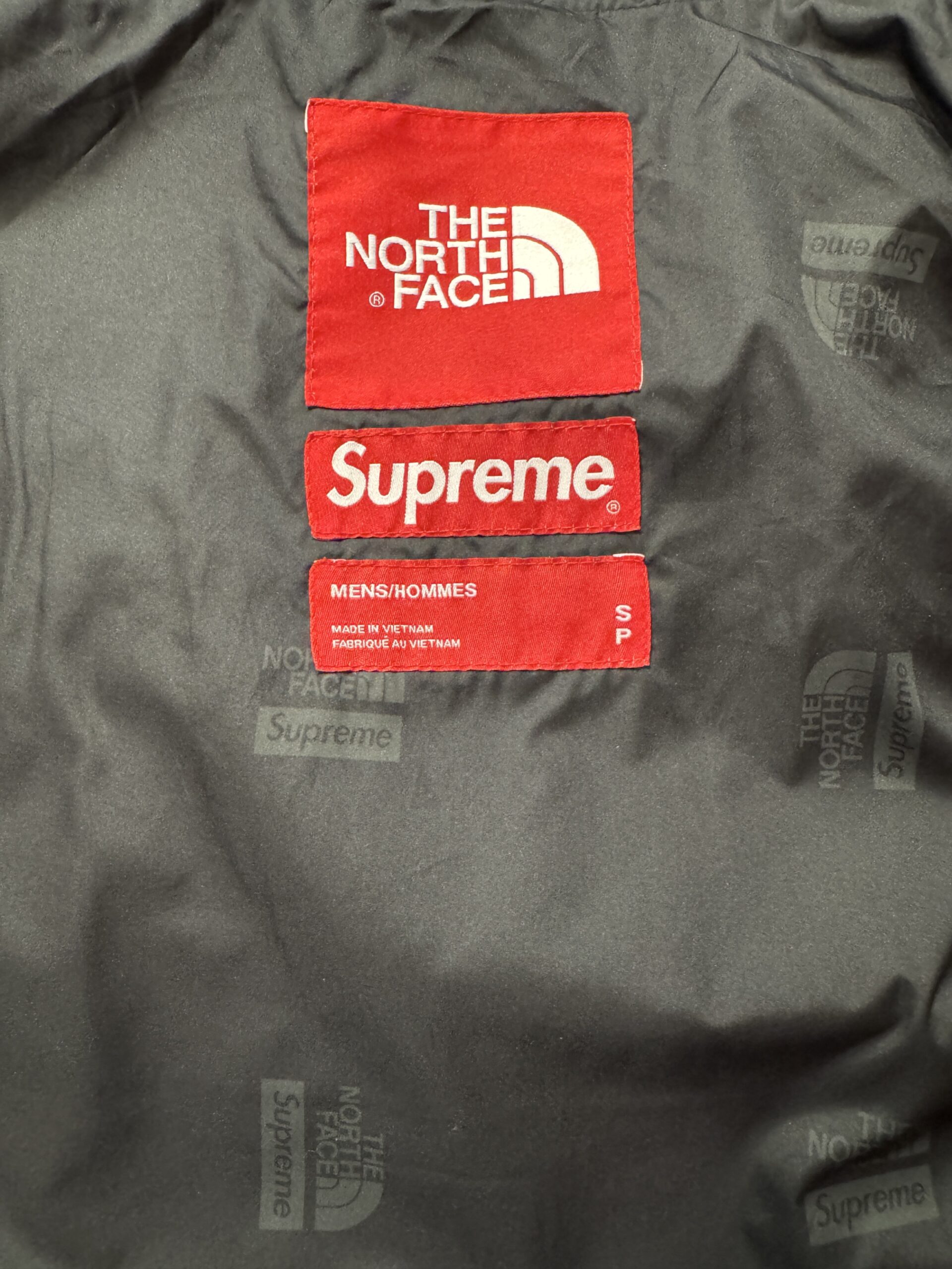 Supreme × THE NORTH FACE RTG ジャケット赤タグ 裏地ロゴ