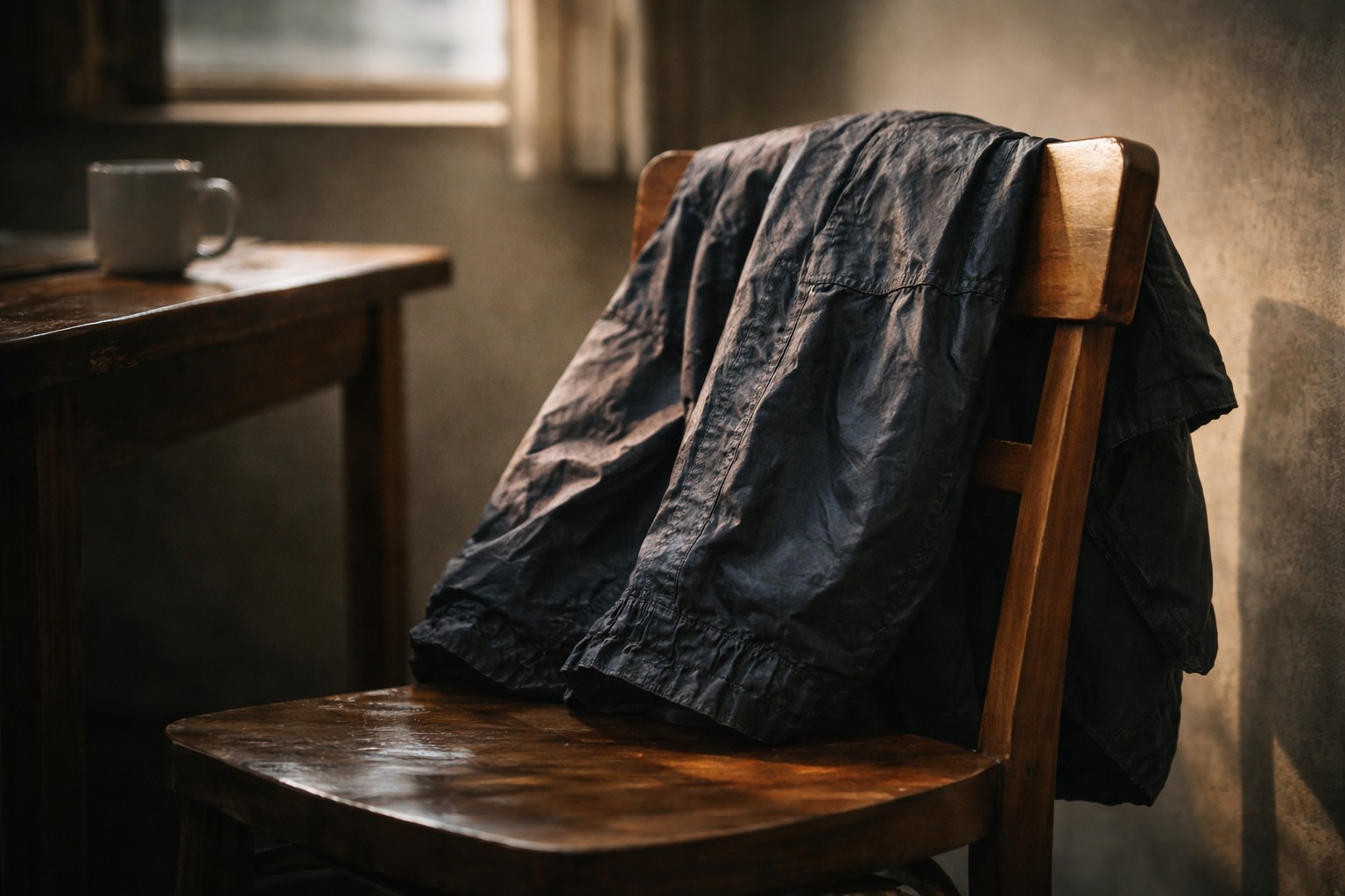 キルティング裏地が見える中綿入りナイロンジャケット（イメージ）