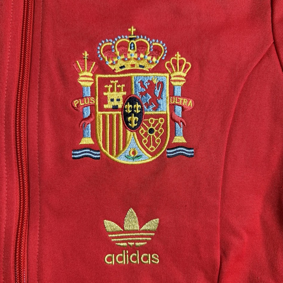 adidas SPAIN TT スペイン国章とトレフォイルロゴ