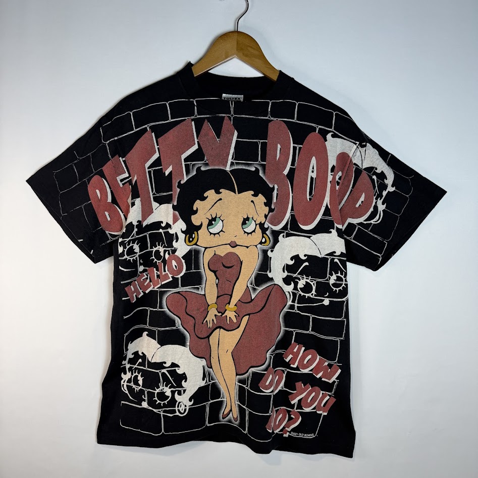Betty Boop ベティ・ブープ オールオーバープリントTシャツ 前面