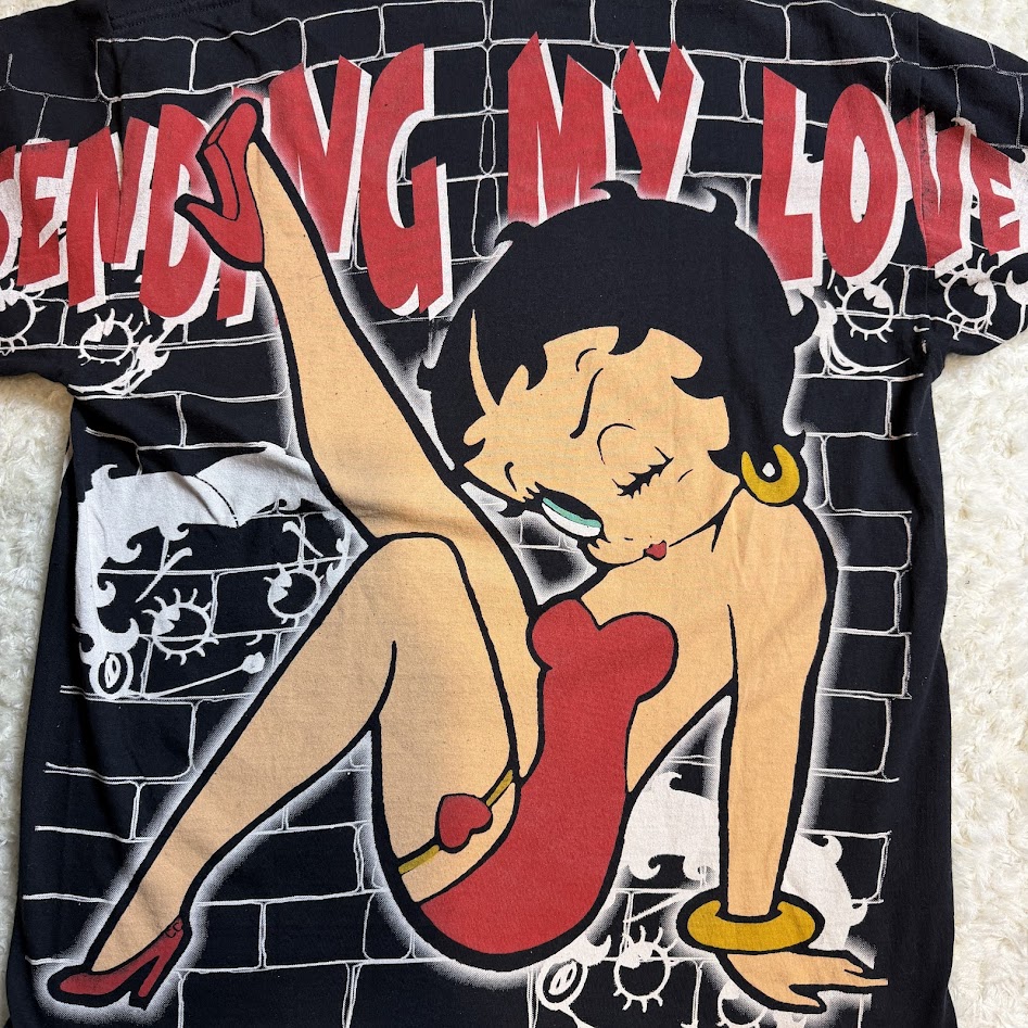 Betty Boop Tシャツ 背面プリント SENDING MY LOVE