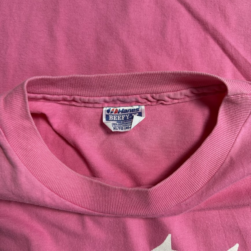 Hanes BEEFY-T Made in USA タグ付き首リブ