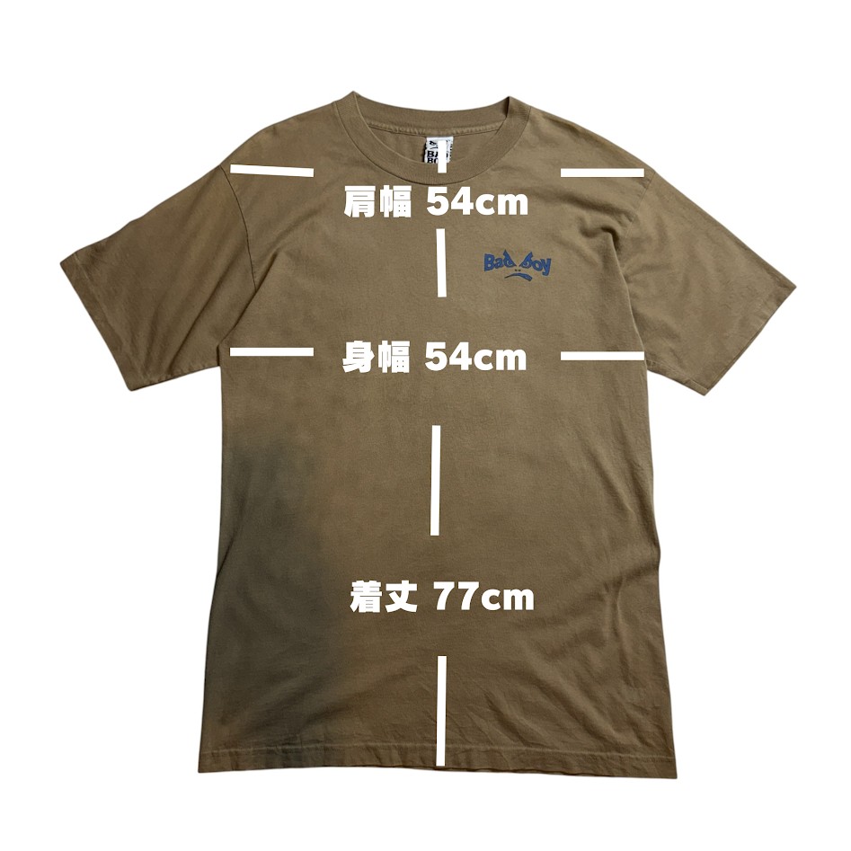 BAD BOY Tシャツ サイズ採寸 肩幅 身幅 着丈