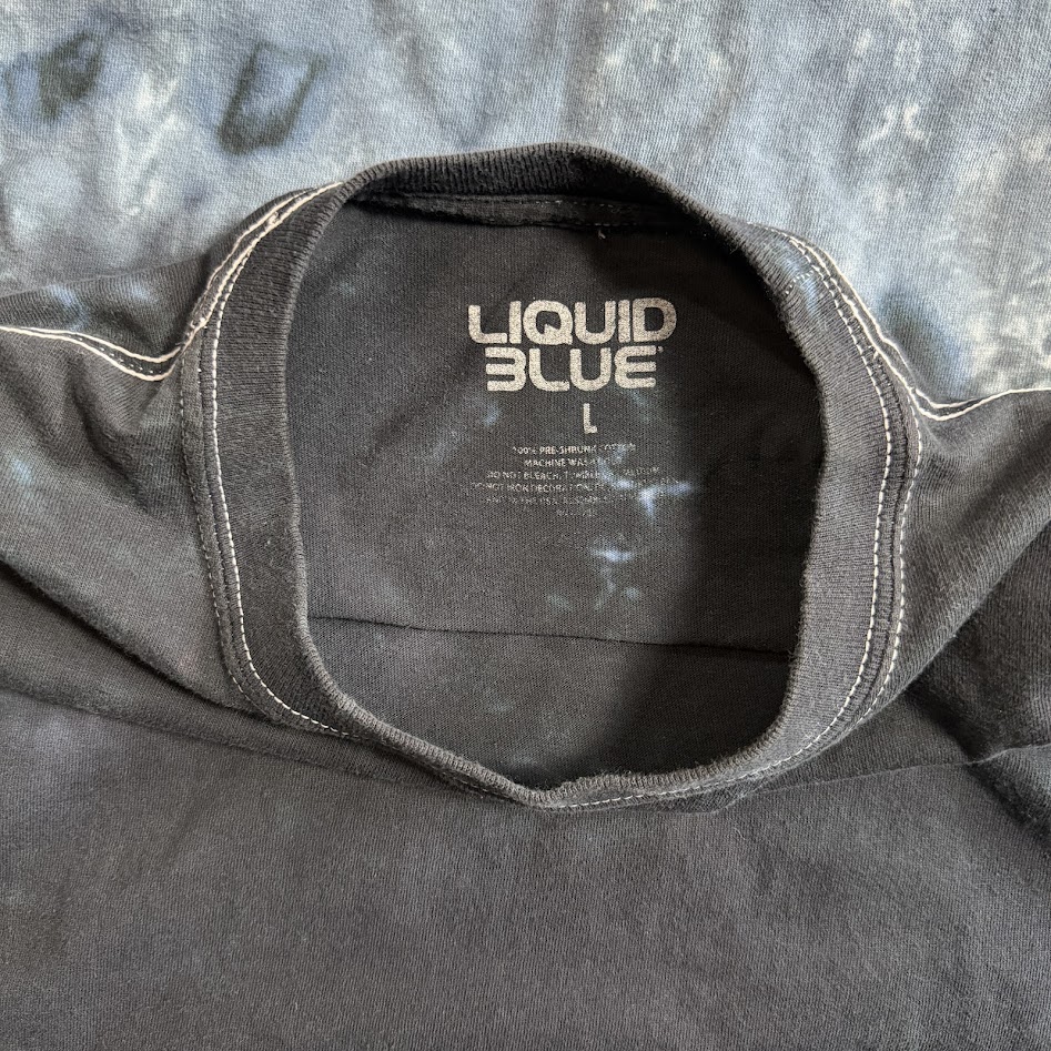 2007年Liquid Blue製Pink Floyd The WallロングスリーブTシャツの首元