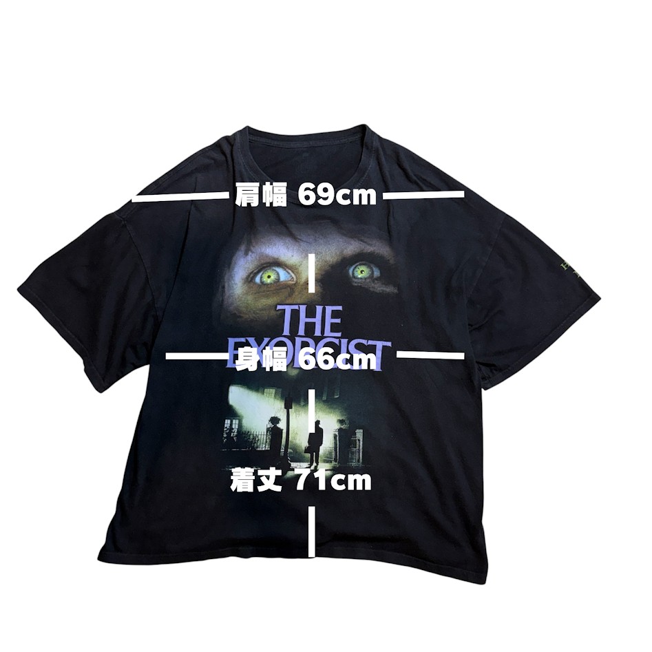 THE EXORCIST Tシャツ 採寸 肩幅69cm 身幅66cm 着丈71cm