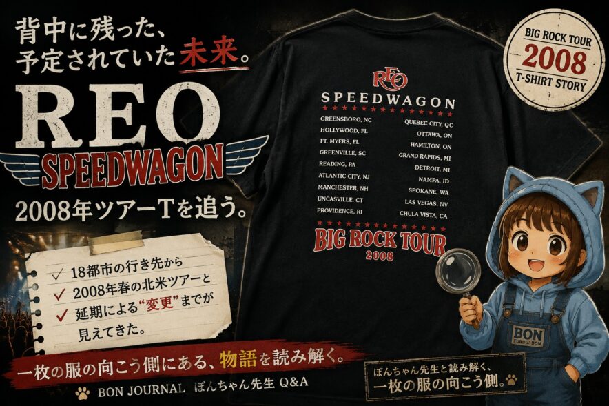 REO Speedwagon 2008年ツアーTの背面都市を追うBON JOURNAL記事のOGP画像