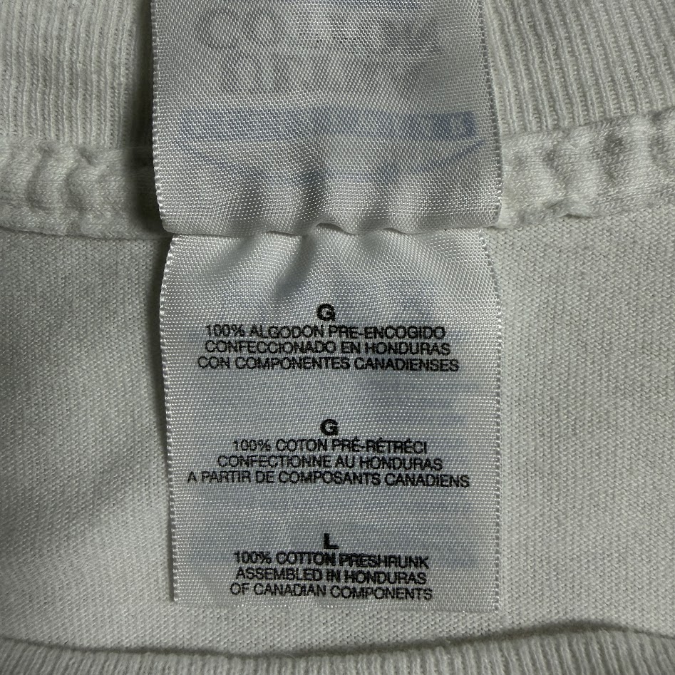 Gildan Ultra Cotton 100パーセントコットン ケアタグ
