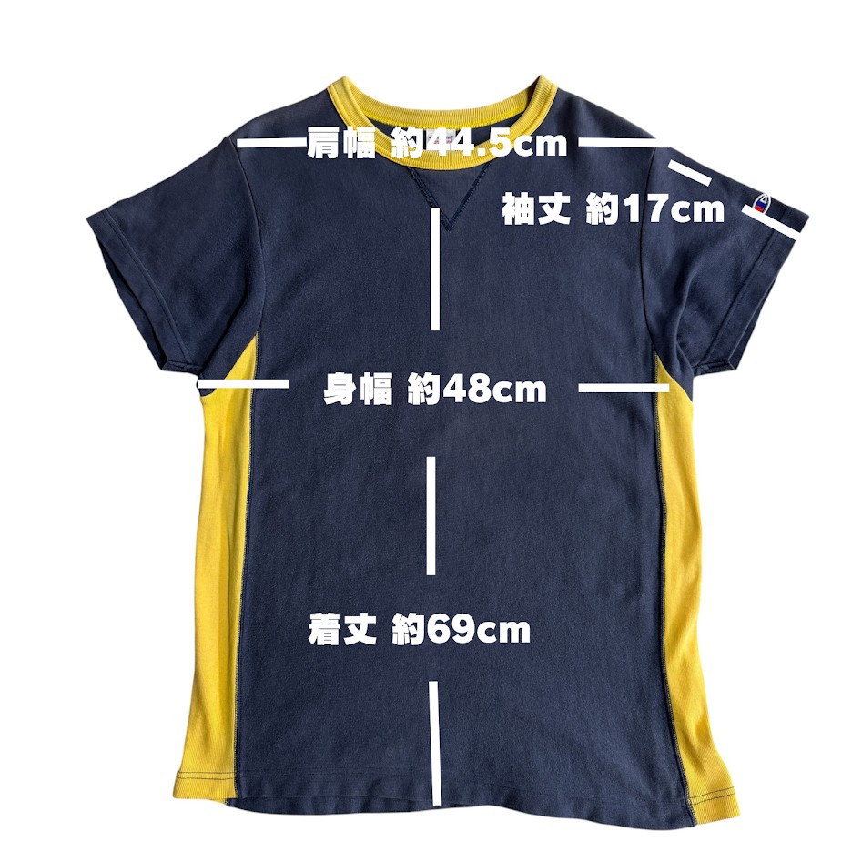 Champion REVERSE WEAVE T-SHIRT MEDIUM 実寸サイズ