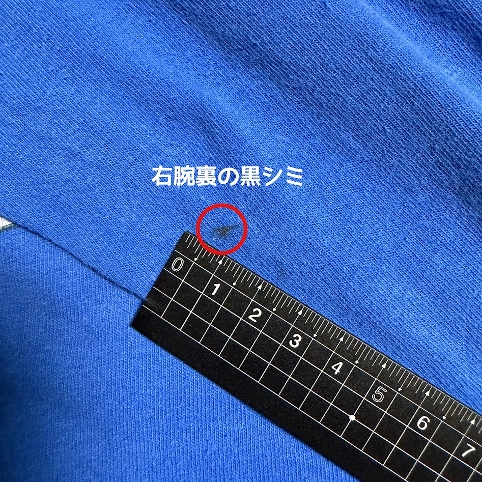 Harley-Davidson ロングスリーブTシャツ 右袖側の黒い汚れ