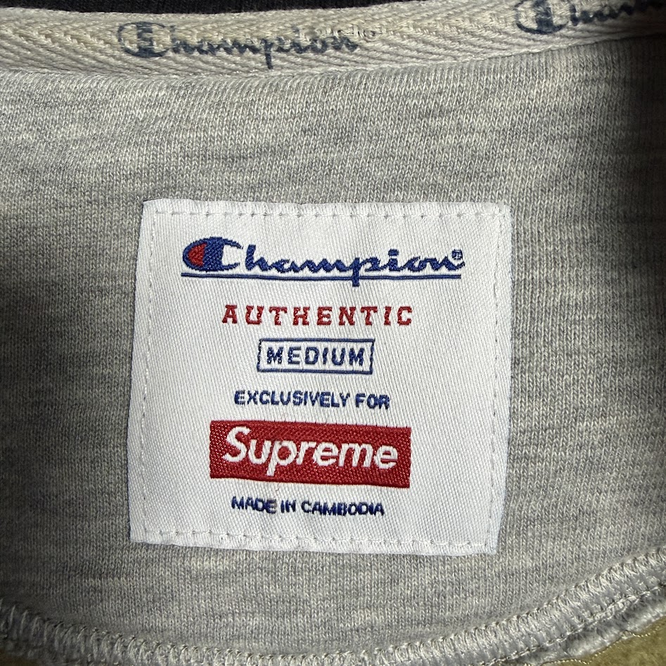 Champion AUTHENTIC EXCLUSIVELY FOR Supreme サイズM ネックタグ