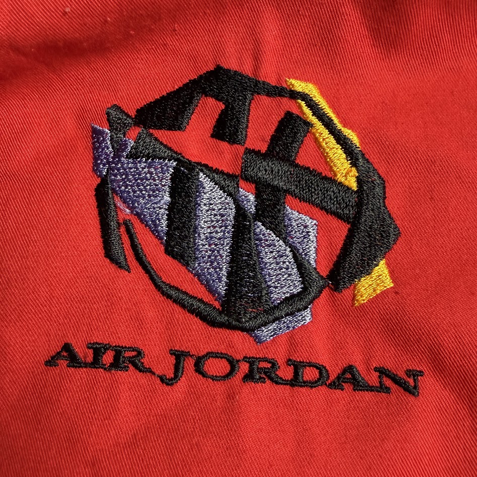 1994年 AIR JORDAN ベスト レッド側 背面 AIR JORDAN刺繍