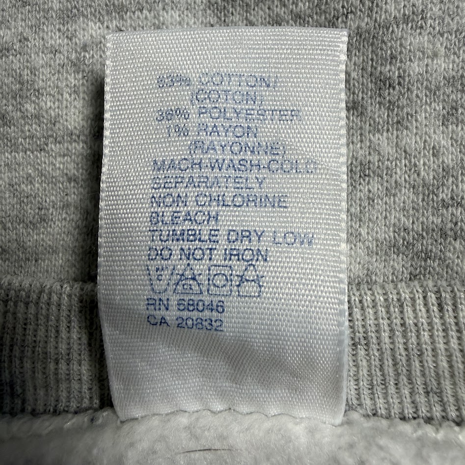 DISCUS ATHLETIC 50% Cotton 50% Polyester 品質表示タグ