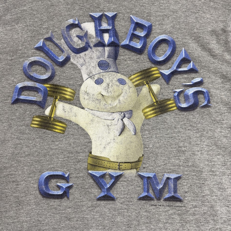 Doughboy's Gym ダンベルを持つPillsbury Doughboyのプリント